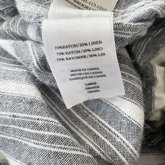 Rails Large Brooklyn Capri Jumpsuit Greenwich Striped Pockets Sleeveless Gray - Picture 9 of 10